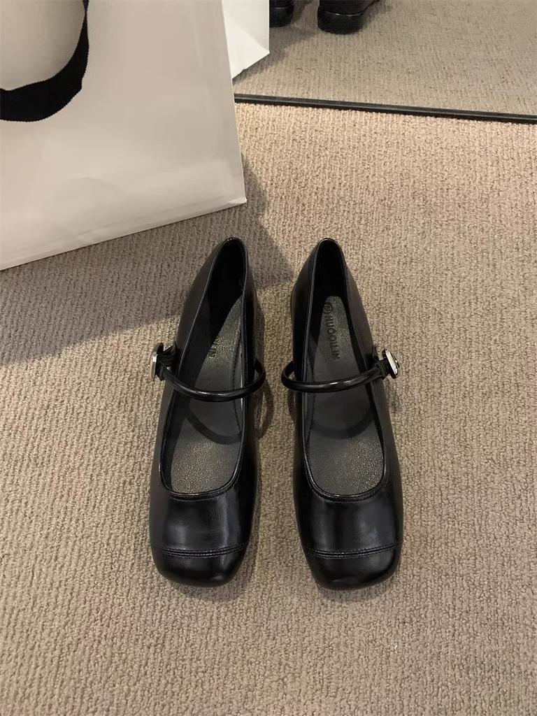 Silver Mary Jane Shoes for Women Spring New Flat Shoes Fashion Shallow Ladies Mary Jane Ballerinas Flat Heel Casual Ballet Shoes