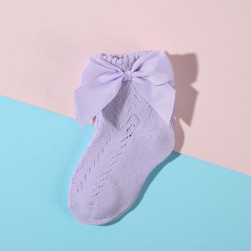 Летние сетчатые носки для новорожденных девочек, модные тонкие носки с бантом для девочек, аксессуары для детской одежды