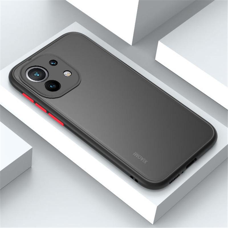 Полупрозрачный матовый чехол для Xiaomi Mi 13 12 11 Lite 5G NE 12 12X 13T 12T 11T 10T Poco X6 X5 X4 M4 Pro Redmi Note 13 12 11 Pro, чехол, бронированный бампер