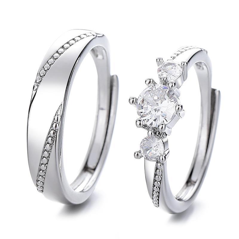 2026 Love At First Sight Ring, Plain Ring, Index Finger Ring, Light Luxury, High-end Couple Ring, Adjustable Marriage Proposal Ring, New Accessories