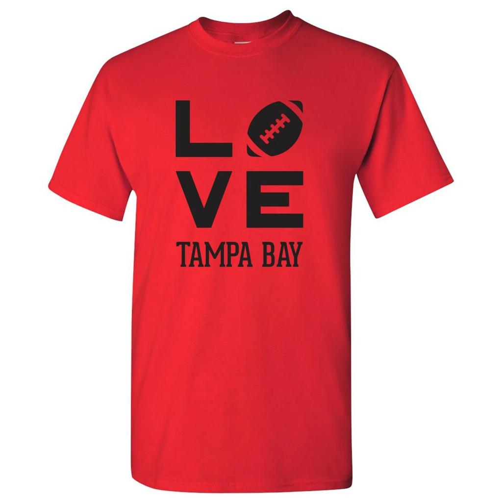Tampa Bay Love Football - Sports City Pride Tailgating T -Shirt - Red