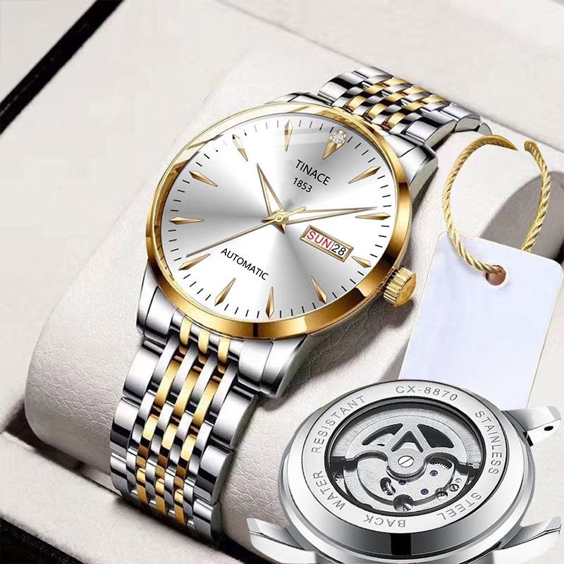 Турбийон полностью автоматические немеханические часы светящиеся водонепроницаемые модные деловые высококачественные мужские часы новая модель