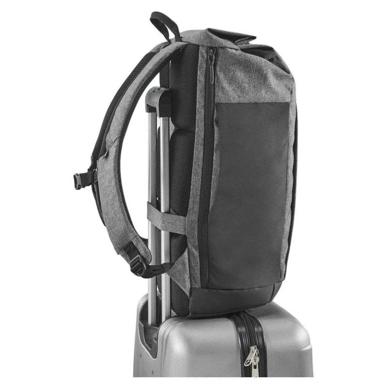 Decathlon 23 л Quechua NH Escape 500 Ролл-топ Универсальный походный рюкзак Сумка для улицы Полиэстер Угольно-серый Унисекс Парный стиль