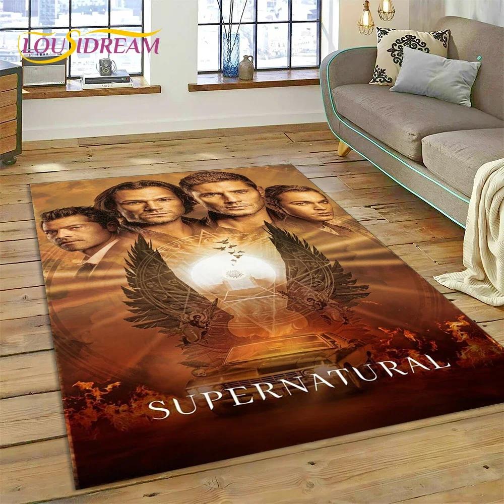 SPN Новейший Ковер с 3D-изображением Дина и Сэма из Сверхъестественного для Спальни, Гостиной, Дома, Декор для Дивана, Детская Игровая Большая Декоративная Напольный Коврик