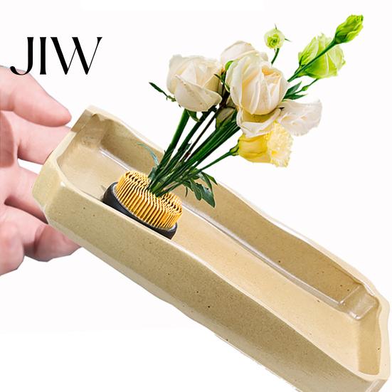 Flower Frog for Vases Floral Arrangement, Stainless Steel Pins with Stem Fixer Rubber Base, Arranging Tool Ikebana Moribana Crafting Supplies