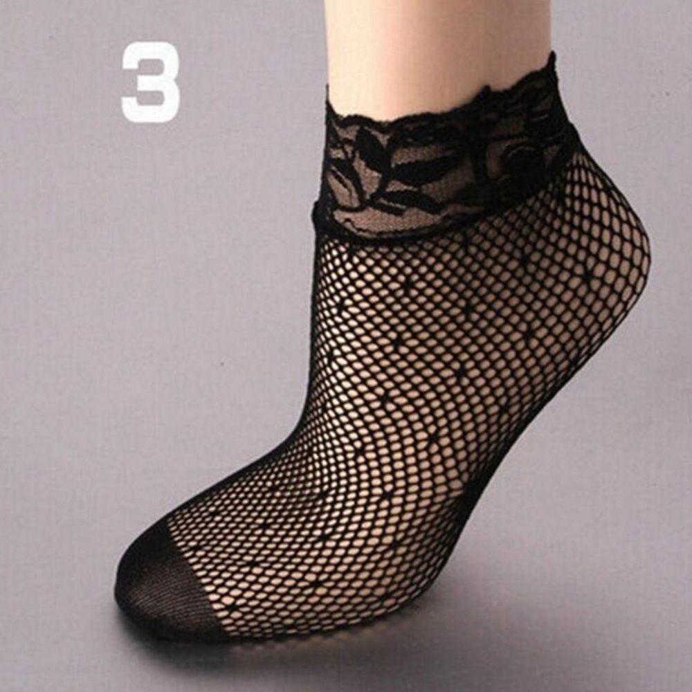 Soft Sexy High Quality Mesh Stockings Ankle Fishnet Black Short Foot Socks Lace Socks