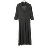 7 Minutes Sleeve Knit Long Dress S Gray Women Used