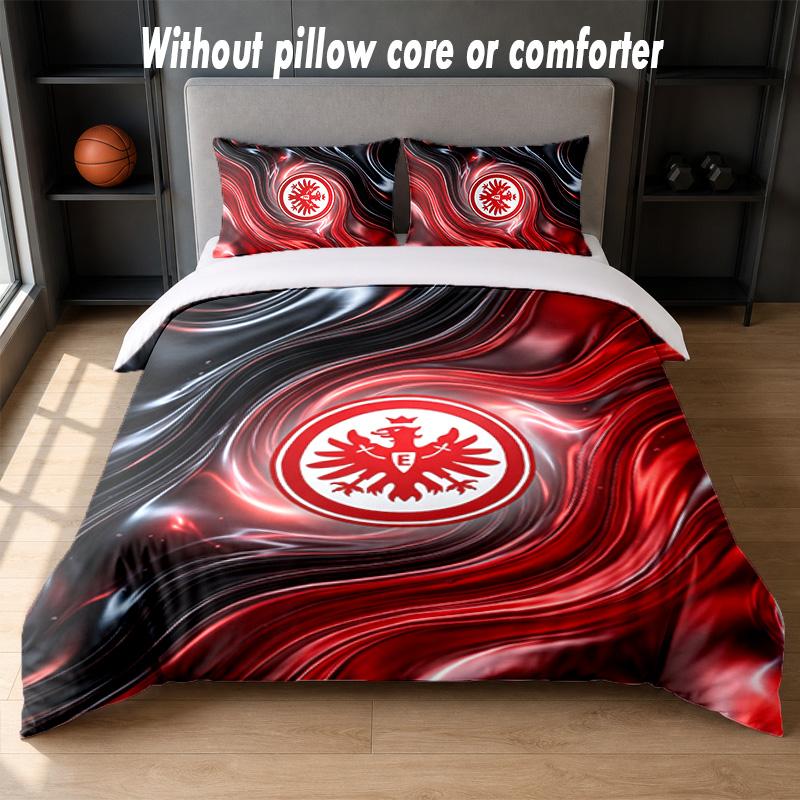 Eintracht Frankfurt Football Design Bed Bedding Set 1 Duvet Cover + 2 Pillowcases Soft Breathable Household Bed Linens