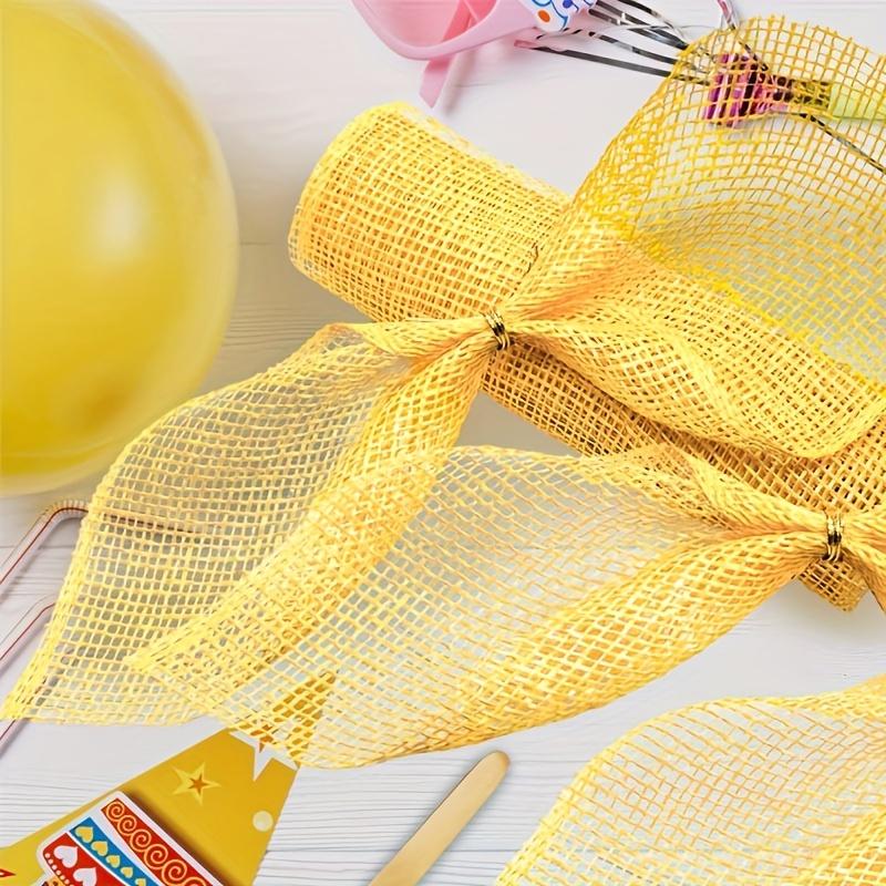 1 шт. Желтая мешковина, декоративная сетка для упаковки цветов, домашнего декора, сделай сам, изготовление поделок