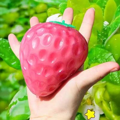 Меняющая цвет клубничная пищалка Кролик Утка Любовь Имитация Фруктов Сердце Антистрессовый шар Снятие тревоги Сенсорный