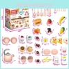 Новый мини-кухня игровой набор для детей, красочные кухонные игрушки с аксессуарами из мягкой ткани