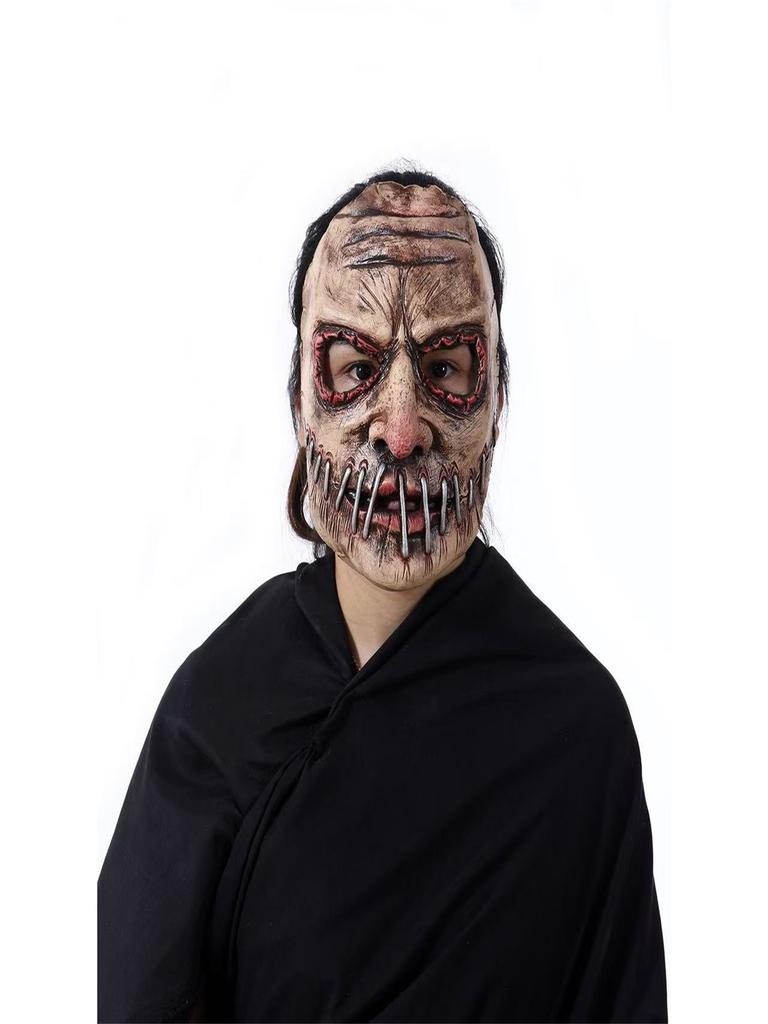 Halloween Party Big Mouth Nail Horror Mask Latex Ghost Festival Soft Simulation Headgear Dress Up