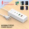 4 Ports USB C Charger Power Strip PD Type C Fast Charging Wall Charger Socket USB Quick Charge 3.0 EU/US/UK Plug Power Adapter