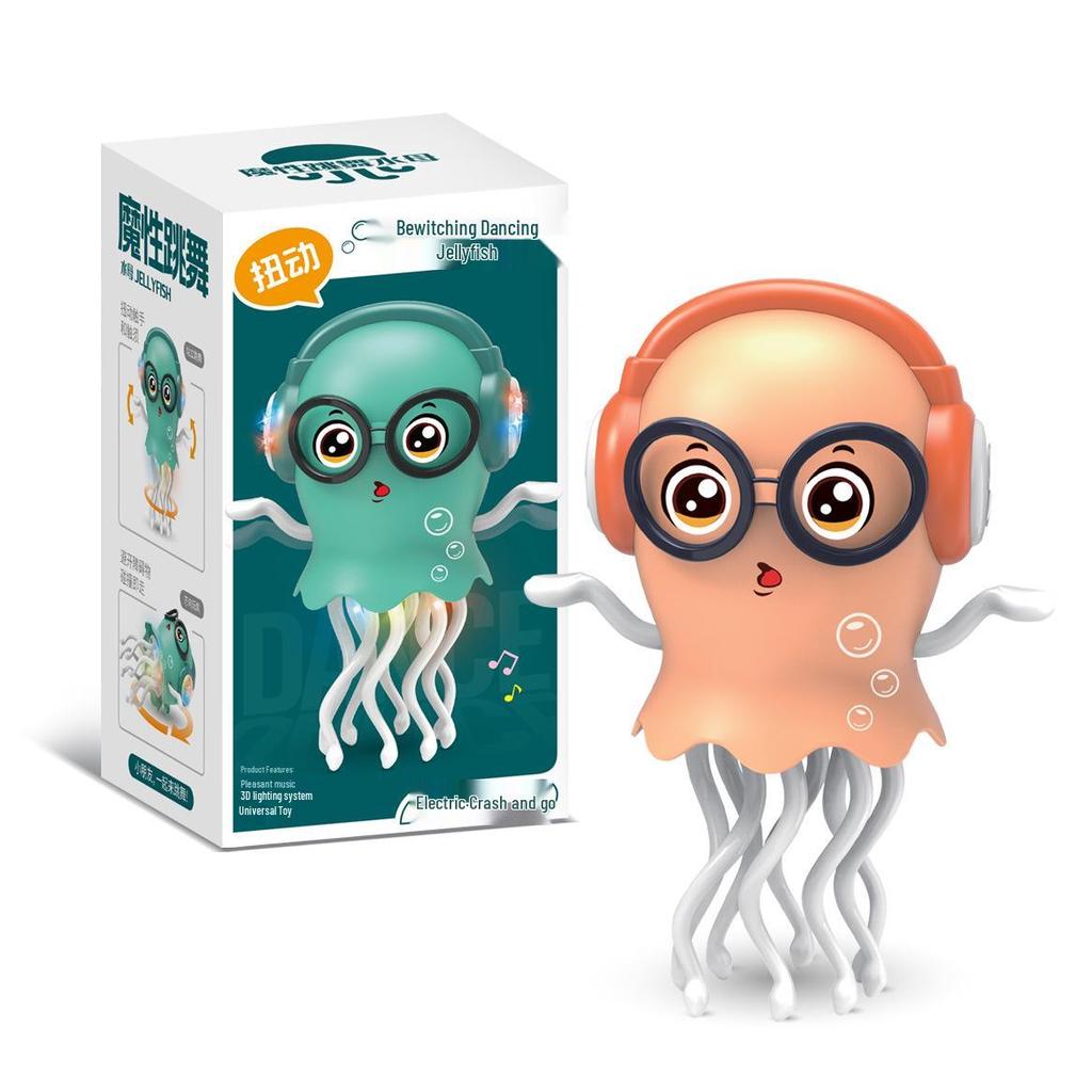 Jellyfish Light-Up Dancing Octopus: Musical, Glasses-Wearing, Electric Induction Toy