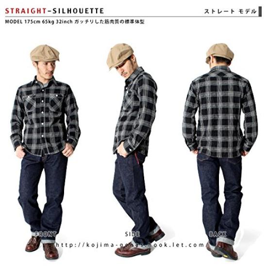 15 унций Селвидж Прямые Джинсы для Размер ИНДИГО [Kojima Jeans] Мужские, 38,