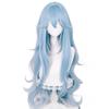 LAOBAO Парик для косплея Аянами Рей, Светло-голубой, Длинный кудрявый, Термостойкий, Парик для маскировки, Аксессуар для костюма, Идеально подходит для вечеринок, Хэллоуина, Фестивалей, an