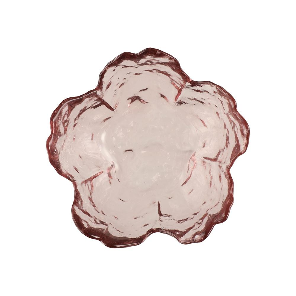 Современная стеклянная тарелка-диск Сакура с золотой инкрустацией, японский скандинавский стиль, соусник, маленький подсвечник в виде цветка, мороженица