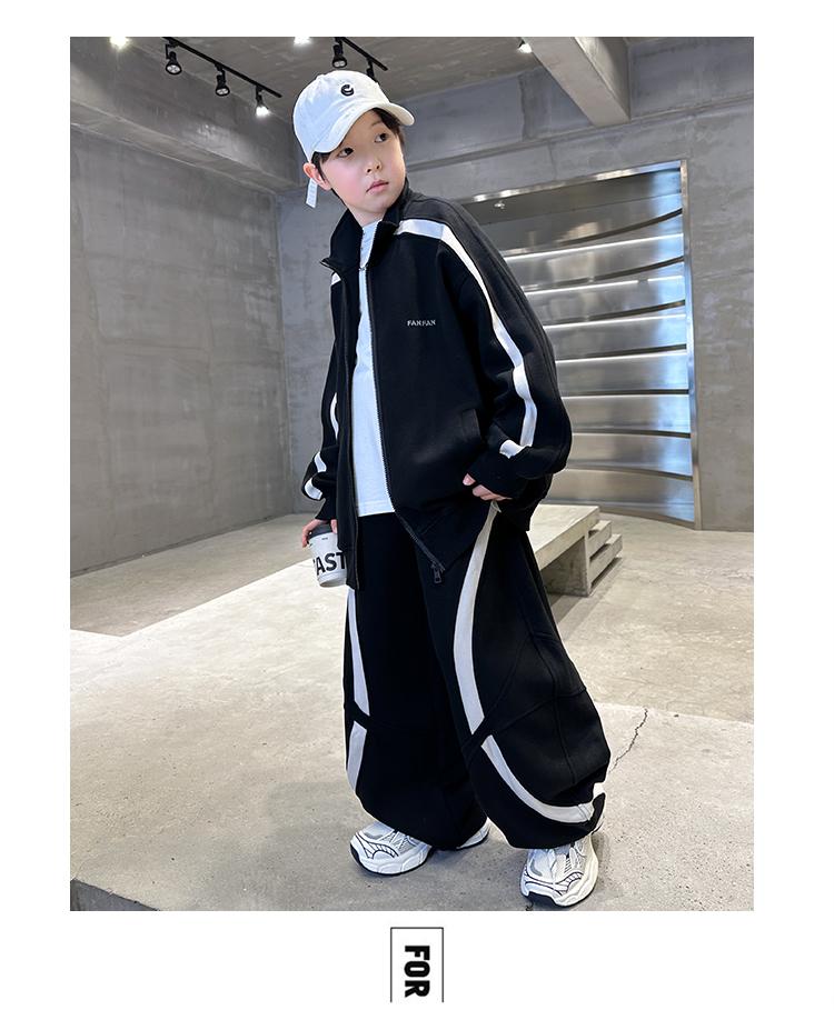 Boys' Spring and Autumn Set 2026 New Style Big Boys' Spring and Autumn Sports Children's Trendy Handsome and Fashionable Coat