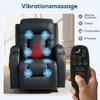 Massage Chair with Rocking, Reclining & Heat Function, 3 Modes, Rotatable, Black