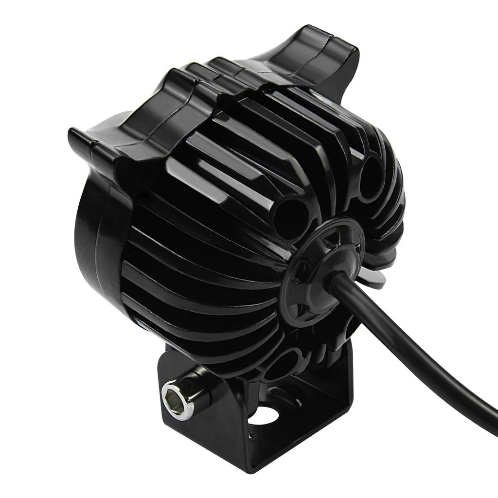 Светодиодные противотуманные фары для мотоцикла, белые/желтые, DC12-85V Owl, вспомогательные фары для автомобилей, квадроциклов, автомобилей