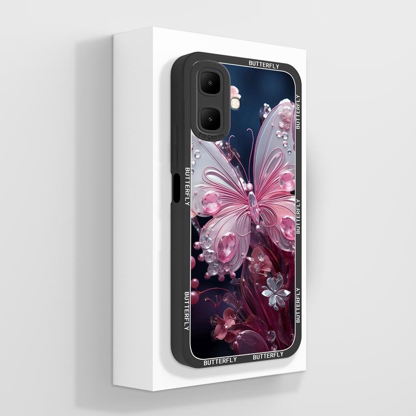 Для Infinix Smart 10 7 9 8 Zero 30 40 Противоударный силиконовый бампер Чехлы для телефонов Модный узор с космонавтом Жидкий силикон Нескользящий чехол Для чехла Infinix