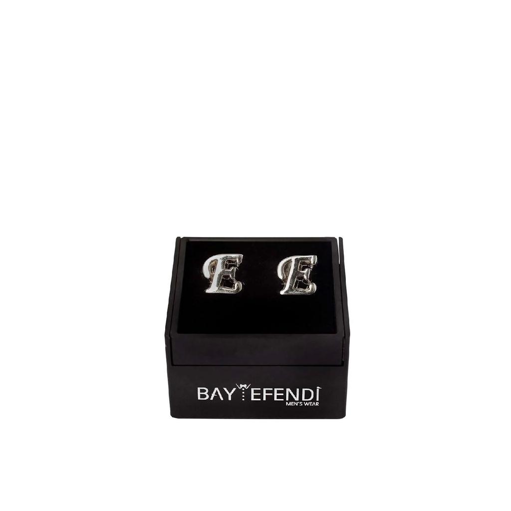 Персонализированная запонка серебряного цвета с буквой А