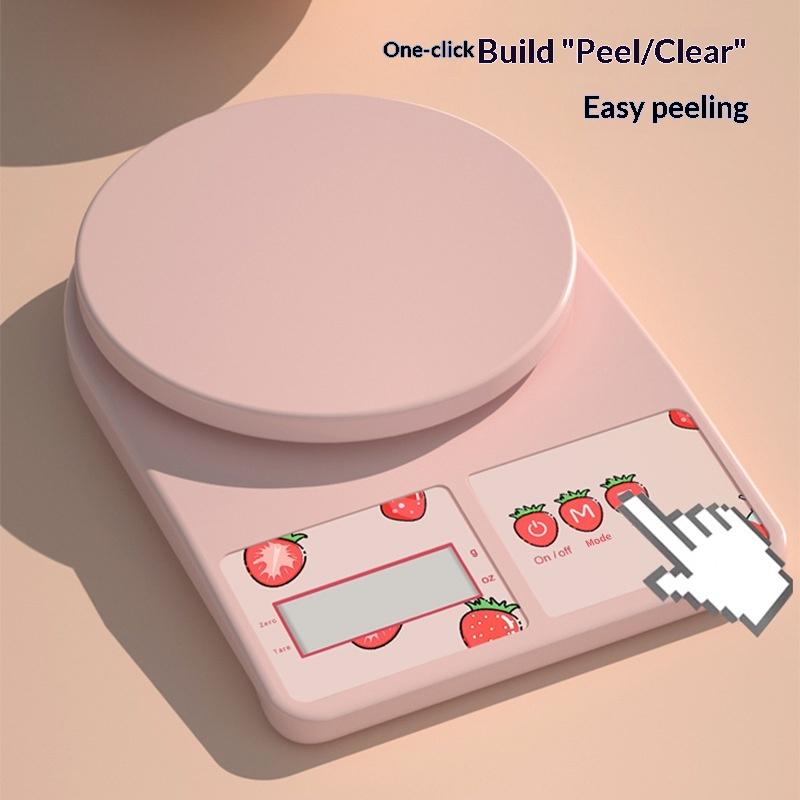 Digital Food Scale 1g High Precision Strawberry Cartoon Kitchen Scale Multifunction for Cooking Baking Weight Control