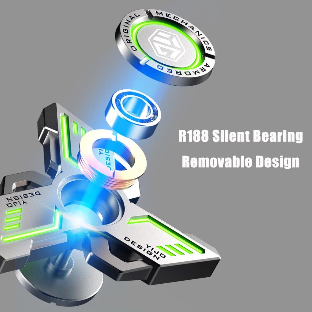 Luminous Fidget Spinners Metal Alloy Hand Spinner Mute Bearing R188 Noctilucent Senior Gyro Stress Relief Toy