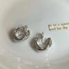 Joyau Trio Glossy Multi-Layer round Ring Earrings Mosquito Coil Ear Clip Fashion Wind Easiest for Match Sterling Silver Needle Ear Studs