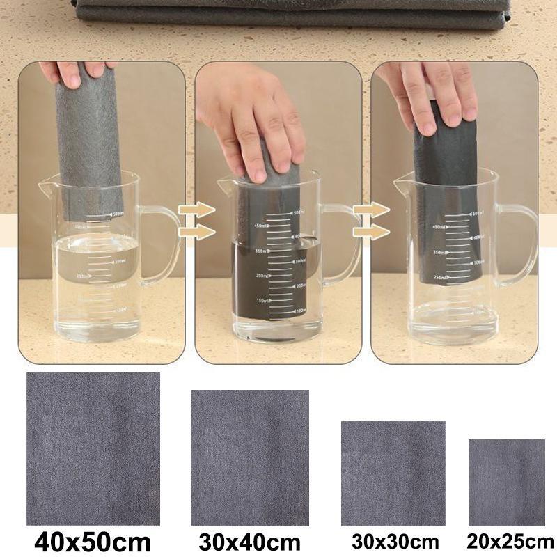 10PCS Microfiber Magic Cleaning Cloth Glass Wiping Rags No Trace Cleaning Cloths Microfiber Absorbent Dish Cloth Tableware Rag Cleaning Towel