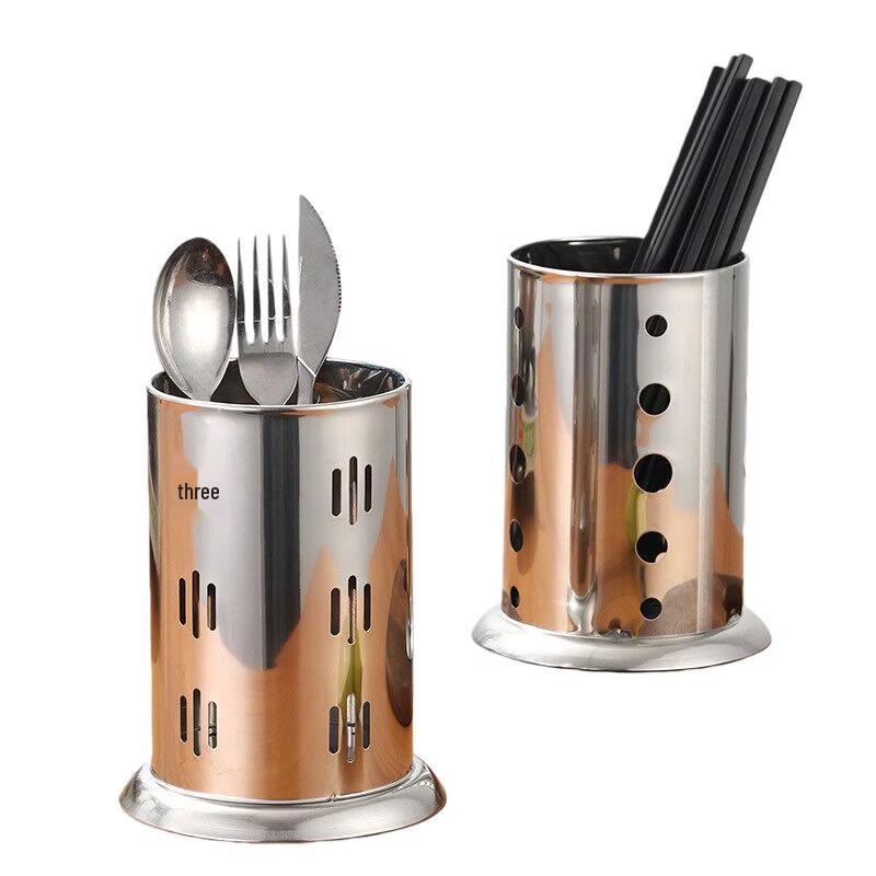 Подставка для палочек для еды из нержавеющей стали с дренажем (2-Pack)