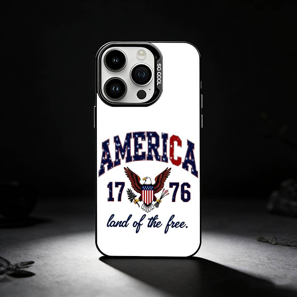 American Flag Phone Case Phone Case For iPhone 17,16,15,14,13,12,11 Plus,Pro Max,XS,Colored silver phone case