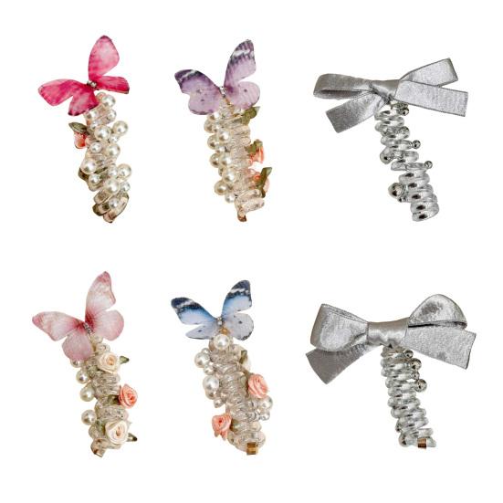 Резинка для волос Спираль Телефонный кабель Кольца для волос Без повреждений Дизайн Хвосты Пучки Косы Эластичные резинки для волос Аксессуары для волос