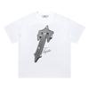 Cross-border new graffiti letter printing European and American street trendy brands loose and versatile casual men's and women's short-sleeved round
