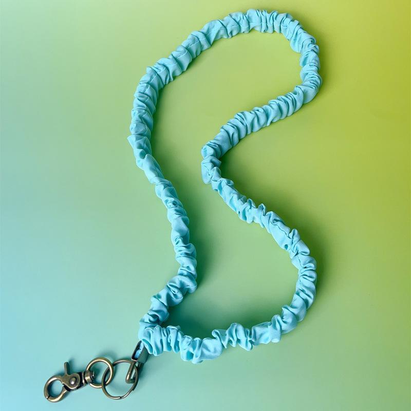 Universal Phone Lanyard Keychain Elastic Golden Neck Strap Detachable Key Ring for Outdoor Hiking Shopping Use