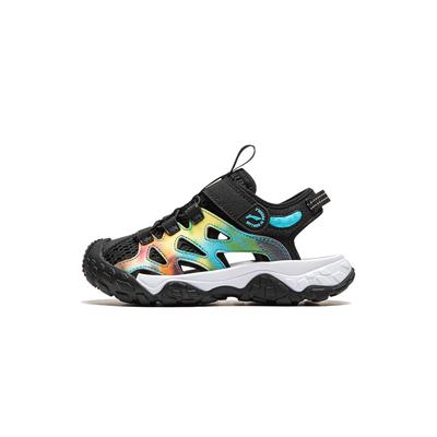 Сандалии Li Ning Kids Trekking 2 простые повседневные нескользящие амортизирующие дышащие легкие детские сандалии черные синие YKKU004-1