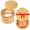 Bamboo Salt Cellar Bowl Large Capacity Salt Container Kitchen Holder  Store Pepper Seasoning