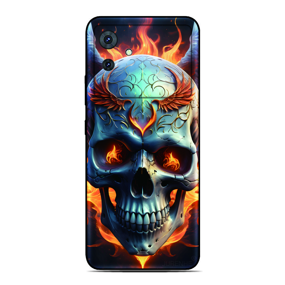 Flame Skull Phone Case For Blackview Wave 9C 8C 6C Shark 9 Color 8 Oscal C80 C70 C60 C30 C20 Pro Flat 2 1C 2C Tiger 13 12 Cover