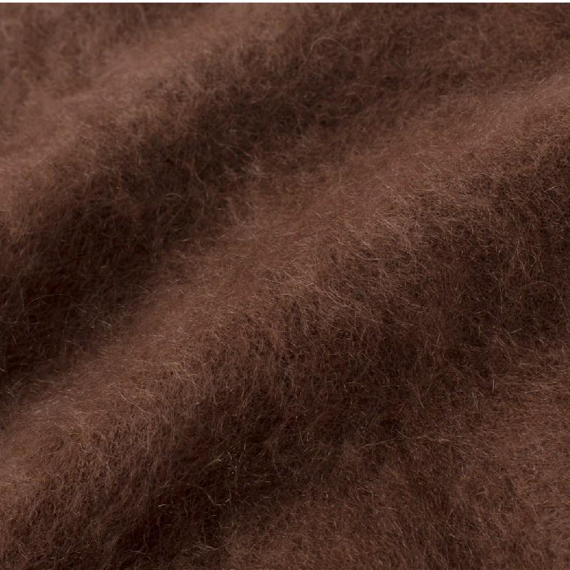 Women's Loose-Fit Brushed Cashmere Cardigan - Trendy Round Neck Knitted Sweater 2025