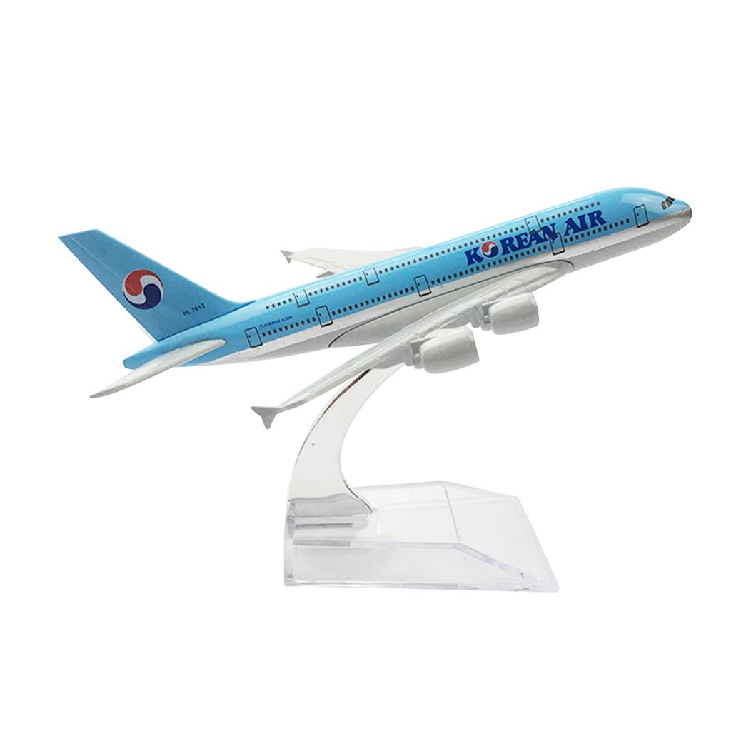 Модель Самолета Литая Модель Самолета 16см Korean Air A380 Модель Самолета 1:Модель из сплава 400 для коллекции