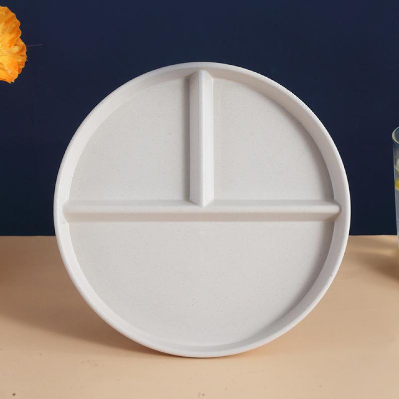 Разделенная тарелка для фруктового салата, трехрешетчатая тарелка с западным отделением, тарелка из пшеничной соломы, диетическая тарелка для еды, поднос для еды, кухонная посуда