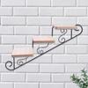 Staircase Shape Wall-mounted Flower Stand American Style Wall Hanging Flower Pot  Store