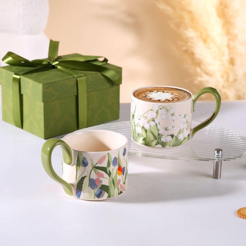 Керамическая кружка для завтрака большого объема, домашняя, для кофе, офисная, ретро, чашка для воды, для пары, с высоким внешним видом