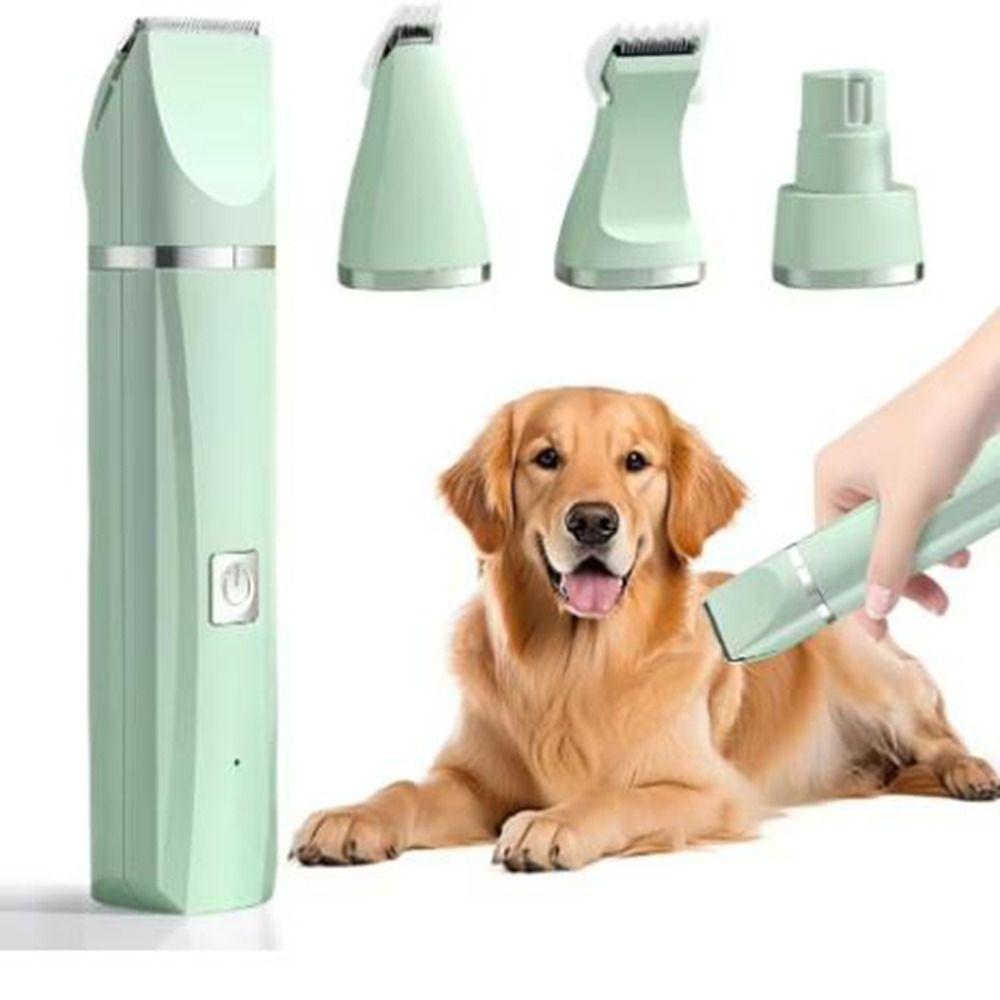 Low Noise Cordless Pet Shaver 4 Different Blades Electric Dog Clippers Dog Trimmer Puppy Haircut