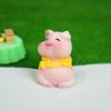 Resin Pink Pig Landscape Ornaments Cartoon PigCar Decoration  Car Interior Supplies