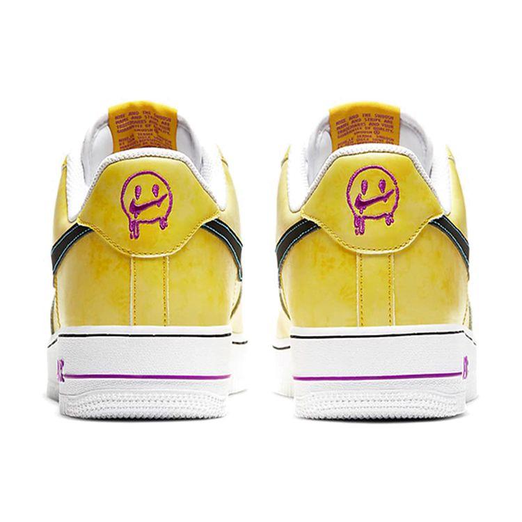 Nike Мужские кроссовки Air Force 1 07 LV8 Peace, Love и Basketball Желтый Speed-Yellow Laser-Blue DC1416-700