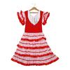 Short Sleeve Spanish Dance Dress Tassel Gypsy Dress Fashion Children Skirt  Carnival