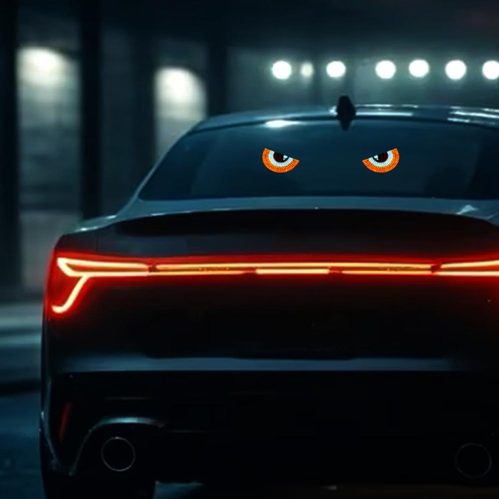 2 шт. автомобильный дьявольский глаз модификация света глаз анимация светодиодный дисплей декор пиксельная панель оконная отделка лампа USB многорежимная лампа