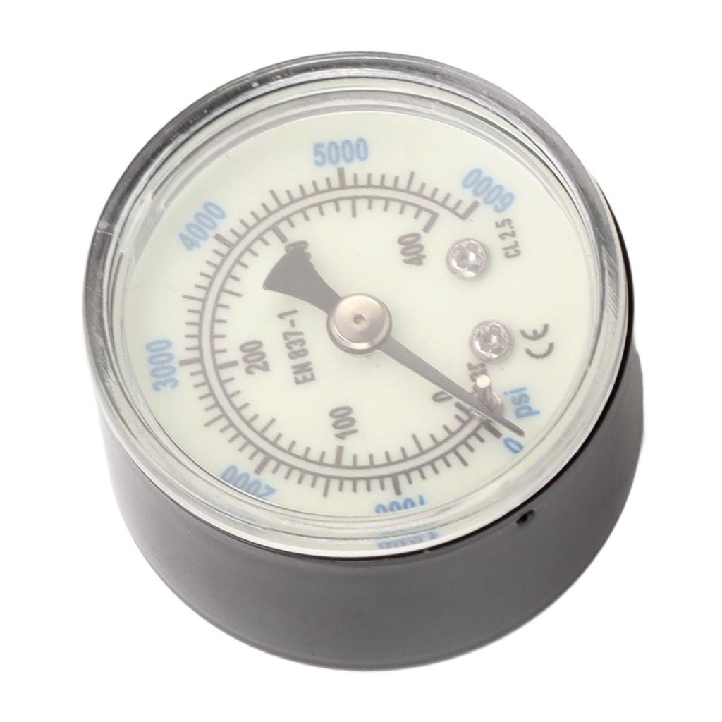 6000 Psi CO2 Pressure Gauge 1/8npt Thread Air Pressure Gauge Double Scale Luminous Carbon Dioxide