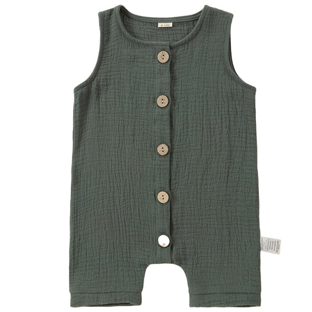 Summer Children's Casual And Fashionable Boys' And Girls' One-piece, Round-neck, Sleeveless Solid-color Haha Clothes